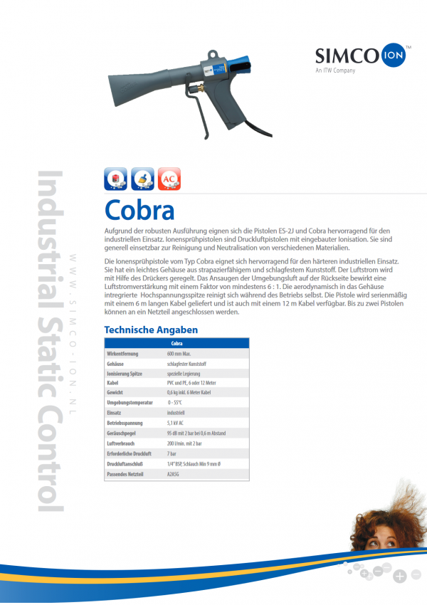 Cobra SImco Ion Onlineshop Ionisierung Kunststoffproduktion