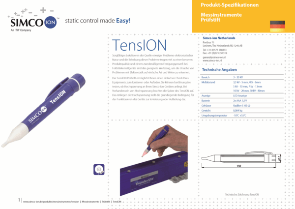 SIMCO ION Deutschland günstig Online kaufen TensION Messinstrument Elektrostatik